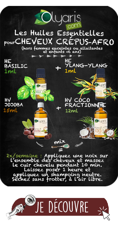 Cheveux Afro et Crépus : Pack Afrolyaris aux Huiles Essentielles par Olyaris